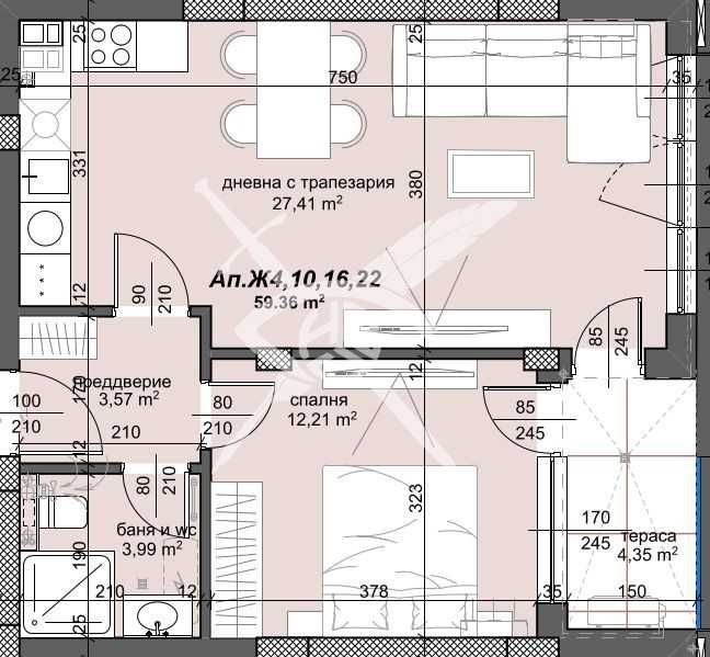 Двустаен апартамент в Пловдив, Тракия - 74 кв.м за 1257 €/кв.м - Снимка #1