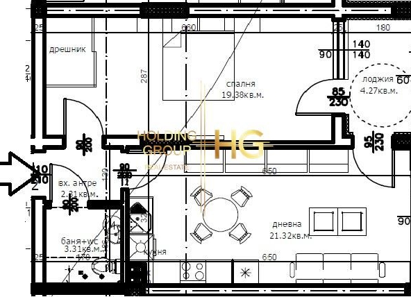 Двустаен апартамент в Варна, Левски - 66 кв.м за 1331 €/кв.м - Снимка #1