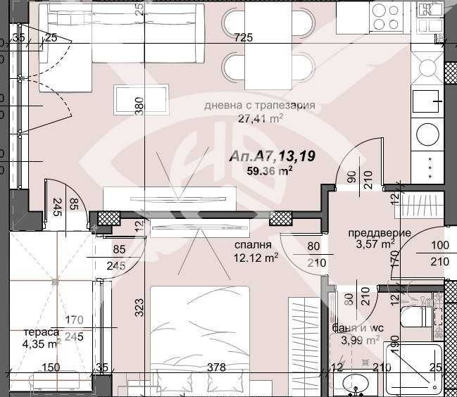Двустаен апартамент в Пловдив, Тракия - 73 кв.м за 719 €/кв.м - Снимка #1
