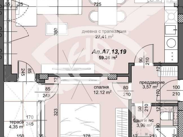 Двустаен апартамент в Пловдив, Тракия - 73 кв.м за 1409 €/кв.м - Снимка #1