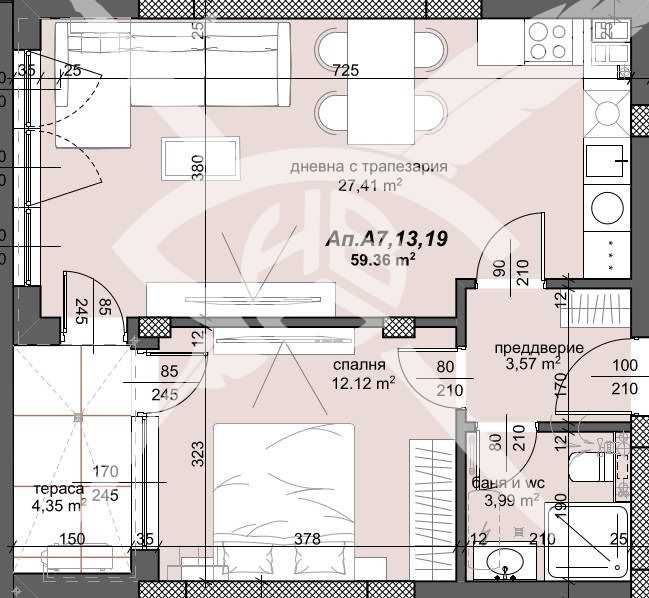 Двустаен апартамент в Пловдив, Тракия - 73 кв.м за 1409 €/кв.м - Снимка #1