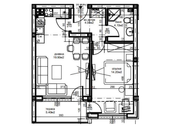 Двустаен апартамент в Пловдив, Южен - 70 кв.м за 872 €/кв.м - Снимка #1