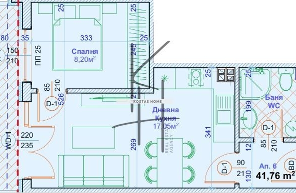 Двустаен апартамент в Варна, Възраждане 1 - 48 кв.м за 1584 €/кв.м - Снимка #1