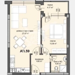 Двустаен апартамент в Пловдив, Южен - 71 кв.м за 986 €/кв.м - Снимка #1