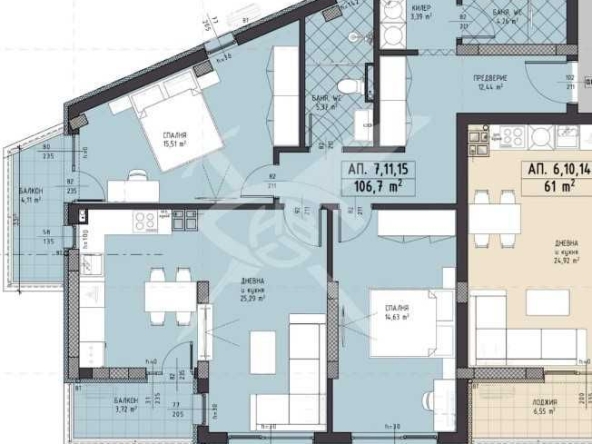 Тристаен апартамент в Пловдив, Христо Смирненски - 125 кв.м за 1008 €/кв.м - Снимка #1