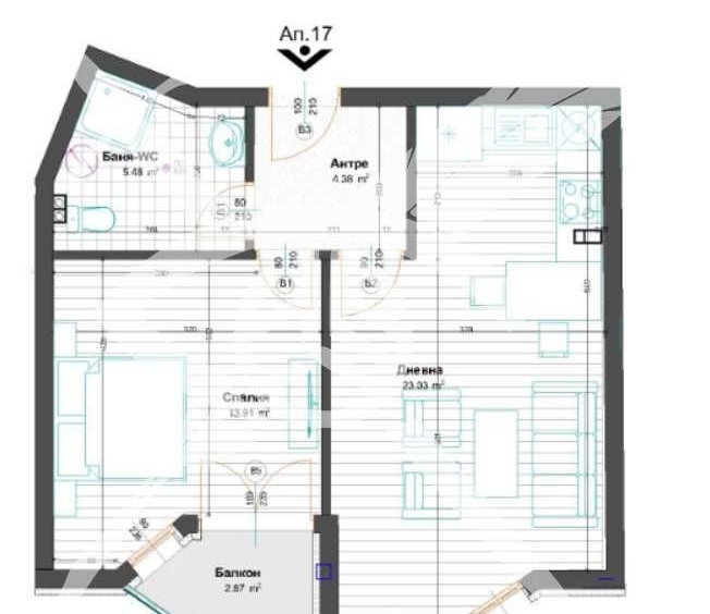 Дава се под наем Двустаен апартамент в с. Войводиново, Област Пловдив - 69 кв.м за 61410 € - Снимка #1