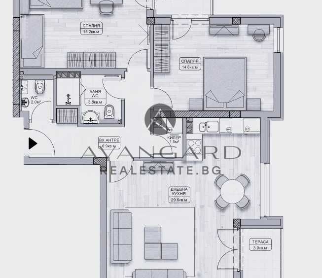 Тристаен апартамент в Пловдив, Кършияка - 117 кв.м за 1341 €/кв.м - Снимка #1