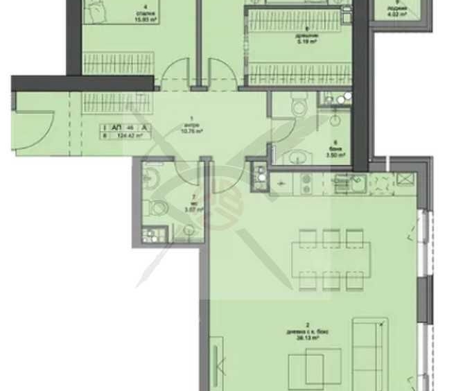 Тристаен апартамент в София, Кръстова вада - 147 кв.м за 2940 €/кв.м - Снимка #1