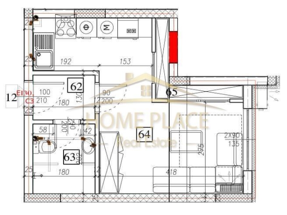 Едностаен апартамент в Варна, Владислав Варненчик - 36 кв.м за 1184 €/кв.м - Снимка #1