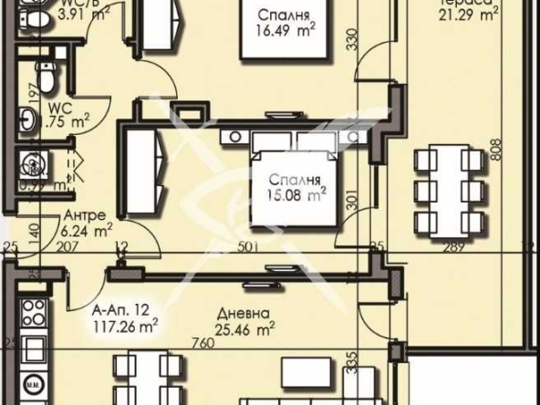 Тристаен апартамент в Бургас, Изгрев - 117 кв.м за 1203 €/кв.м - Снимка #1
