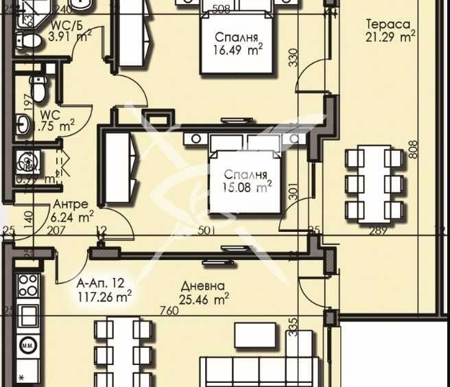 Тристаен апартамент в Бургас, Изгрев - 117 кв.м за 1203 €/кв.м - Снимка #1