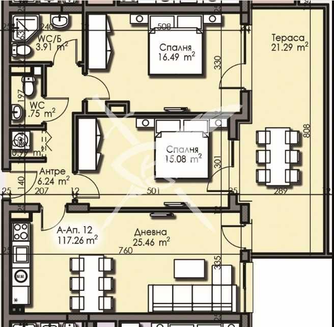 Тристаен апартамент в Бургас, Изгрев - 117 кв.м за 1203 €/кв.м - Снимка #1