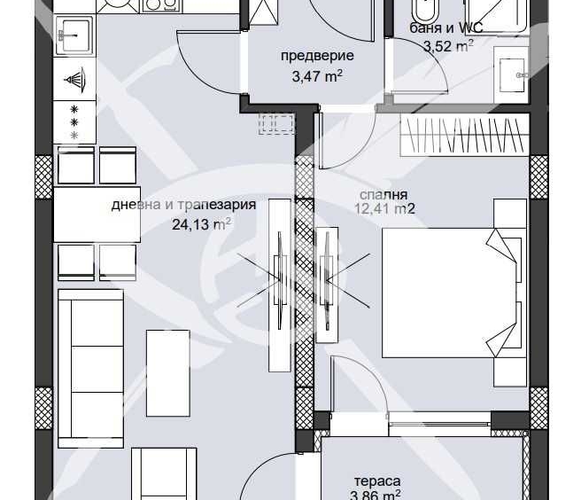 Двустаен апартамент в Пловдив, Христо Смирненски - 66 кв.м за 1315 €/кв.м - Снимка #1