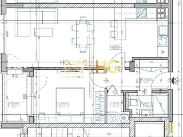 Двустаен апартамент в Варна, Младост 2 - 76 кв.м за 1514 €/кв.м - Снимка #1