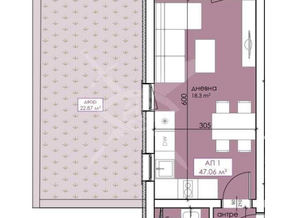 Едностаен апартамент в Созопол - 47 кв.м за 1405 €/кв.м - Снимка #1