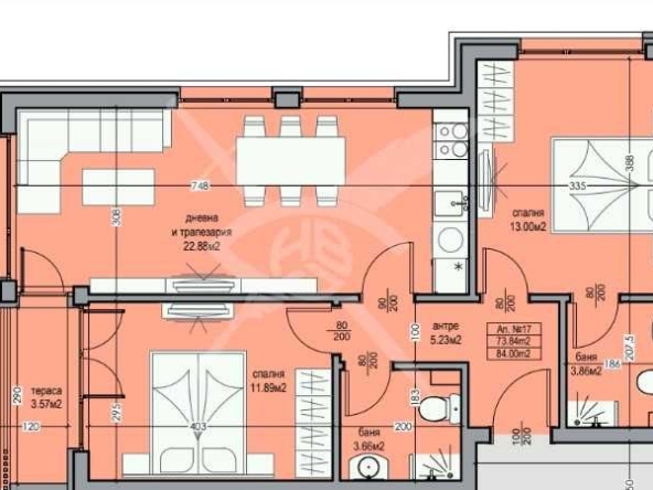 Тристаен апартамент в Бургас, Долно Езерово - 85 кв.м за 486 €/кв.м - Снимка #1