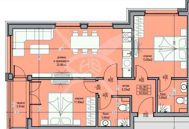 Тристаен апартамент в Бургас, Долно Езерово - 85 кв.м за 486 €/кв.м - Снимка #1