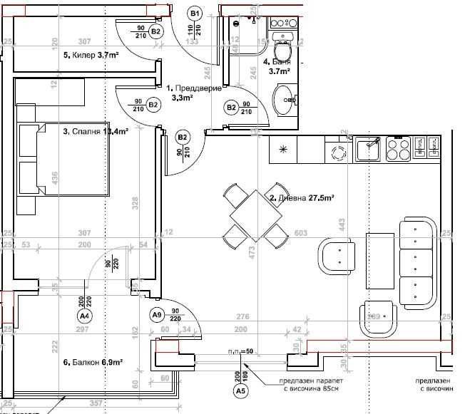 Двустаен апартамент в Пловдив, Кючук Париж - 76 кв.м за 773 €/кв.м - Снимка #1