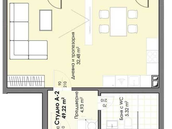 Едностаен апартамент в Пловдив, Христо Смирненски - 64 кв.м за 463 €/кв.м - Снимка #1