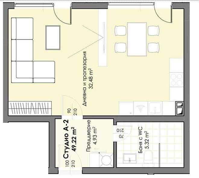Едностаен апартамент в Пловдив, Христо Смирненски - 64 кв.м за 463 €/кв.м - Снимка #1
