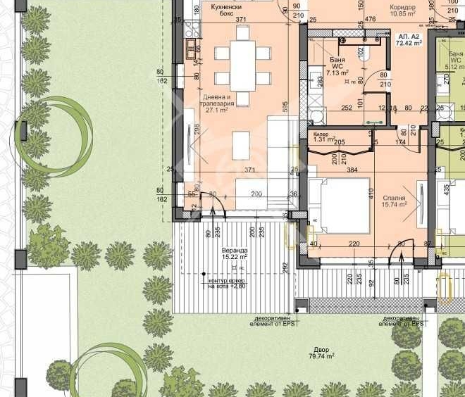 Дава се под наем Двустаен апартамент в Пловдив, Остромила - 76 кв.м за 94934.46 € - Снимка #1