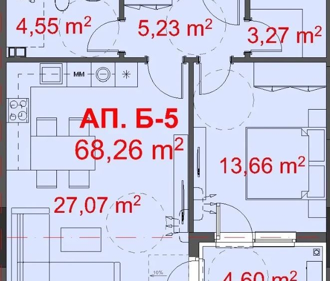 Двустаен апартамент в Бургас, Славейков - 79 кв.м за 904 €/кв.м - Снимка #1