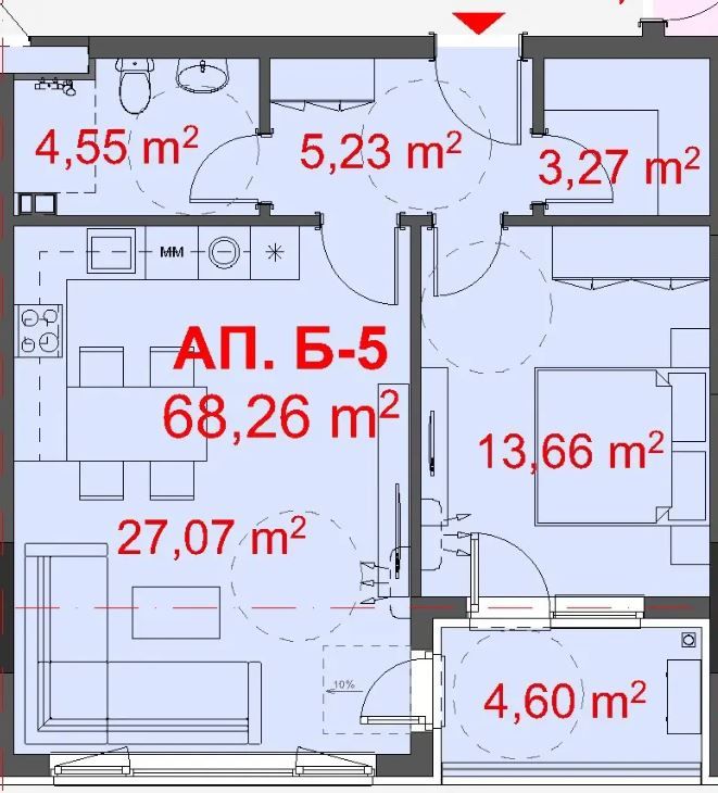 Двустаен апартамент в Бургас, Славейков - 79 кв.м за 904 €/кв.м - Снимка #1