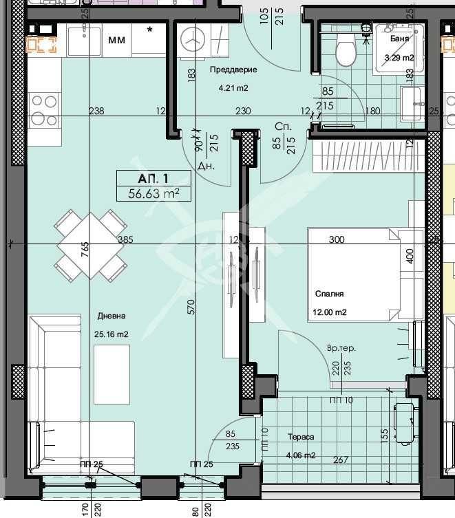 Двустаен апартамент в Пловдив, Кършияка - 67 кв.м за 548 €/кв.м - Снимка #1