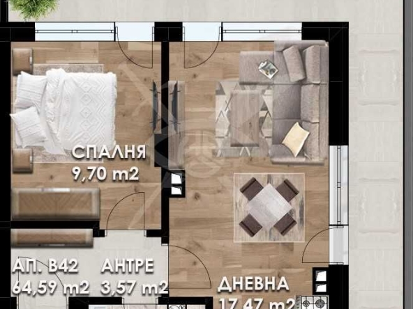 Двустаен апартамент в Пловдив, Кършияка - 78 кв.м за 856 €/кв.м - Снимка #1