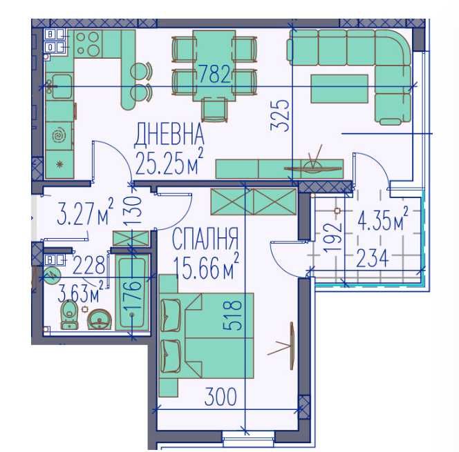 Двустаен апартамент в Пловдив, Тракия - 84 кв.м за 739 €/кв.м - Снимка #1