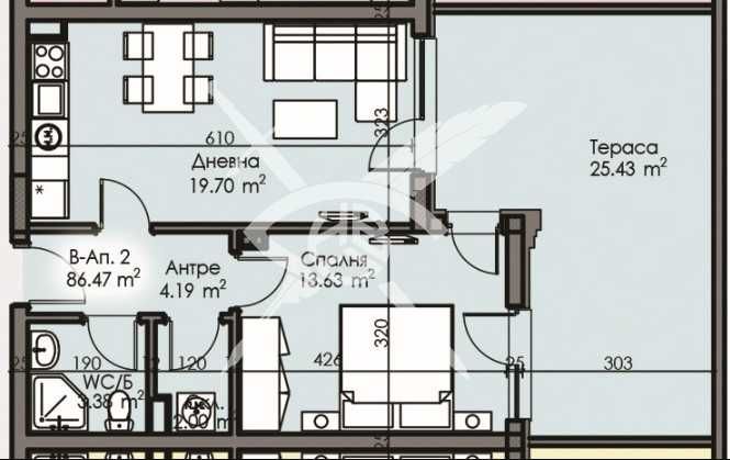 Тристаен апартамент в Бургас, Изгрев - 86 кв.м за 1207 €/кв.м - Снимка #1