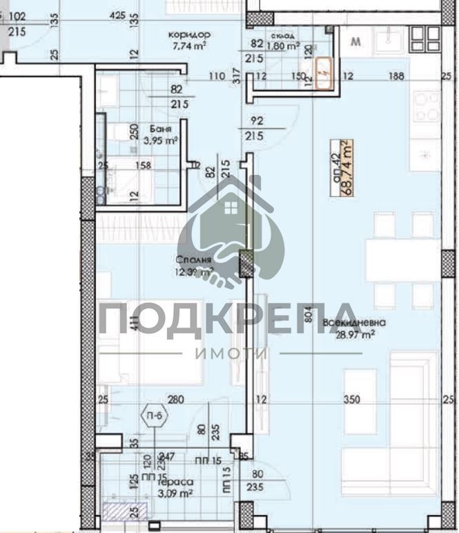 Двустаен апартамент в Пловдив, Тракия - 82 кв.м за 1071 €/кв.м - Снимка #1