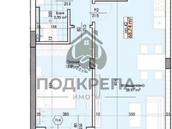 Двустаен апартамент в Пловдив, Тракия - 82 кв.м за 1071 €/кв.м - Снимка #1