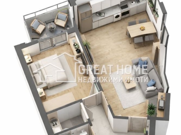 Двустаен апартамент в Търговище, Център - 74 кв.м за 563 €/кв.м - Снимка #1