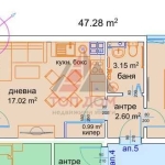 Двустаен апартамент в Варна, м-т Пчелина - 47 кв.м за 1383 €/кв.м - Снимка #1