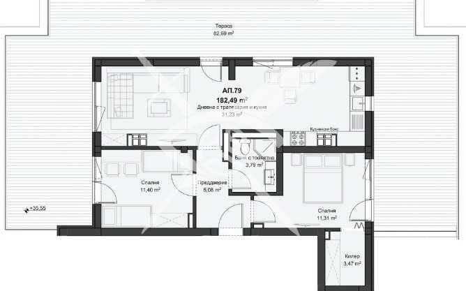 Тристаен апартамент в Пловдив, Кючук Париж - 209 кв.м за 892 €/кв.м - Снимка #1