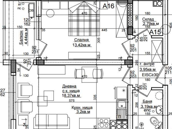 Двустаен апартамент в Хисаря - 64 кв.м за 1011 €/кв.м - Снимка #1
