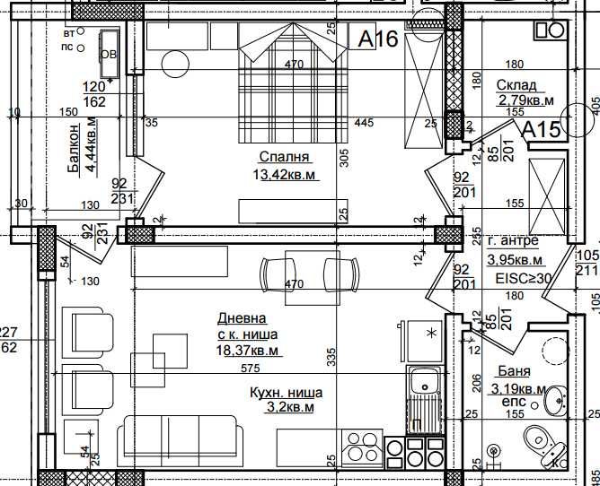 Двустаен апартамент в Хисаря - 64 кв.м за 1011 €/кв.м - Снимка #1