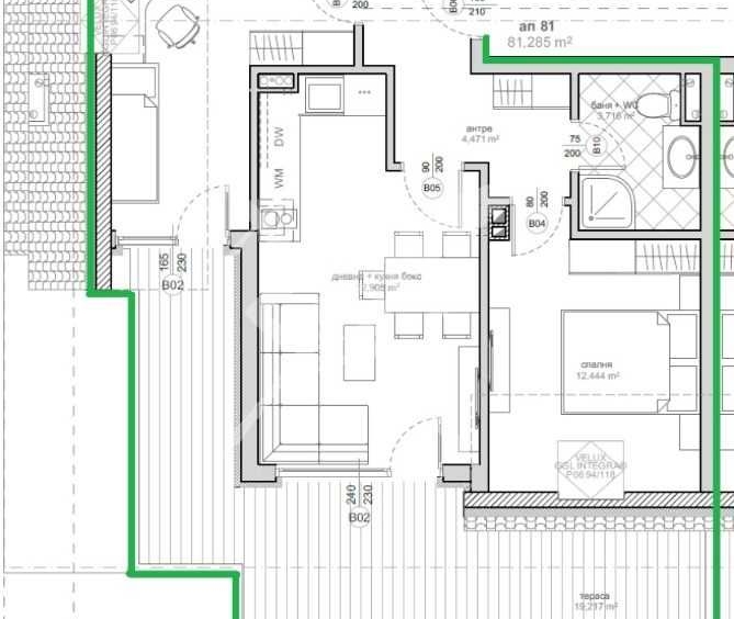 Двустаен апартамент в Бургас, Меден рудник - зона А - 81 кв.м за 491 €/кв.м - Снимка #1