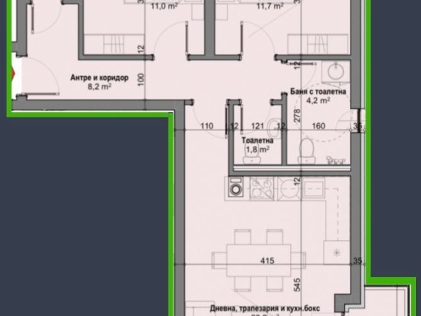 Тристаен апартамент в Пловдив, Коматево - 92 кв.м за 1020 €/кв.м - Снимка #1