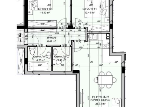 Тристаен апартамент в Варна, Виница - 108 кв.м за 1092 €/кв.м - Снимка #1
