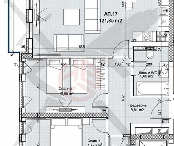 Тристаен апартамент в София, Лозенец - 144 кв.м за 2703 €/кв.м - Снимка #1