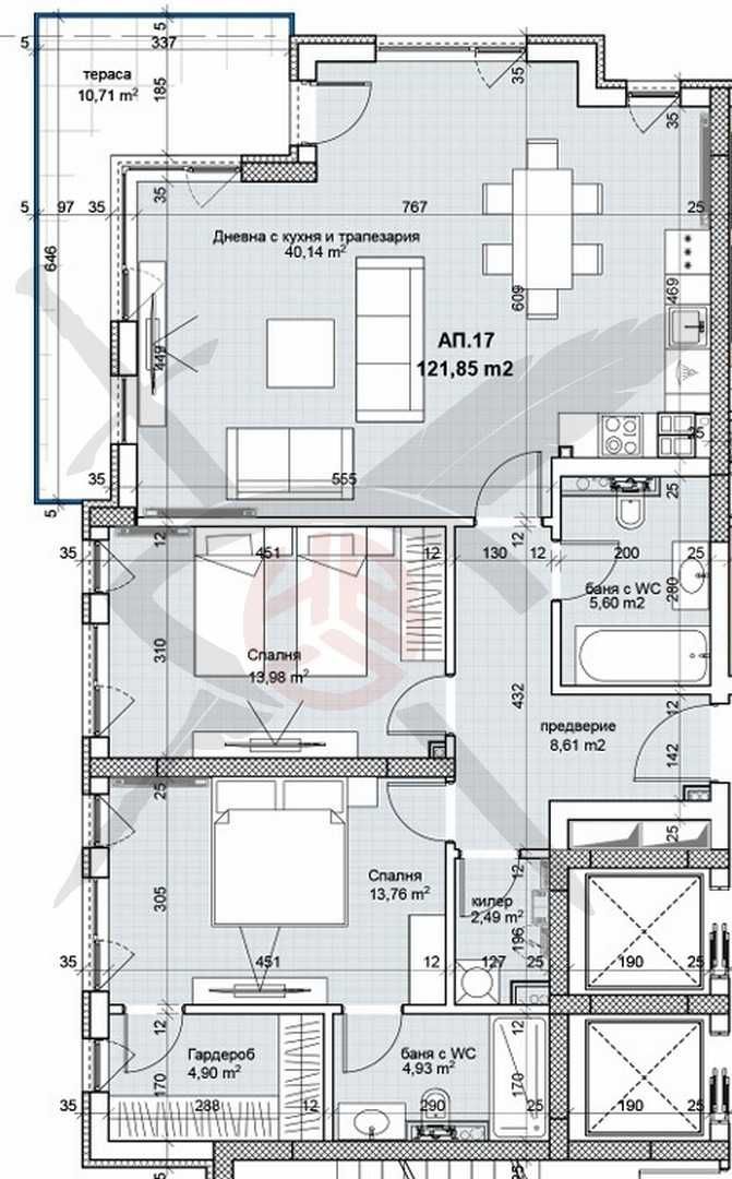 Тристаен апартамент в София, Лозенец - 144 кв.м за 2703 €/кв.м - Снимка #1