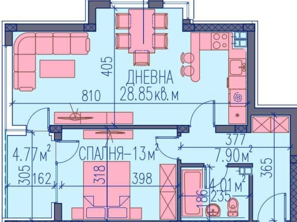 Двустаен апартамент в Пловдив, Каменица 2 - 86 кв.м за 1307 €/кв.м - Снимка #1