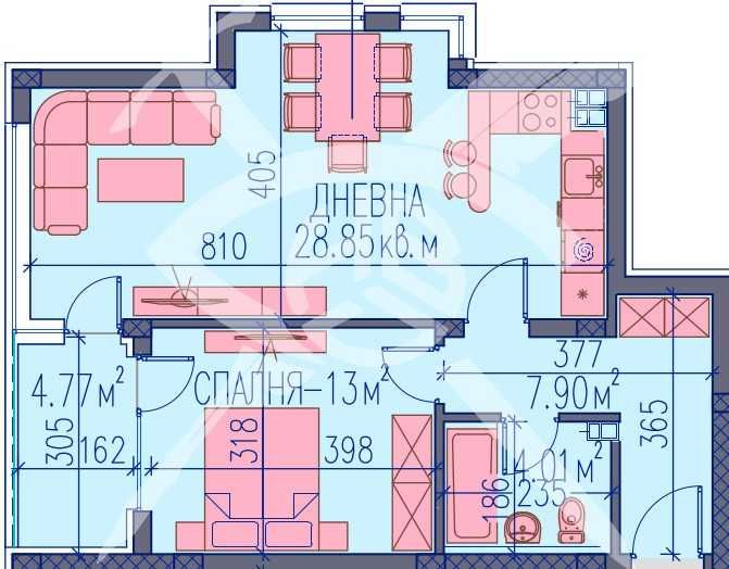 Двустаен апартамент в Пловдив, Изгрев - 85 кв.м за 1223 €/кв.м - Снимка #1