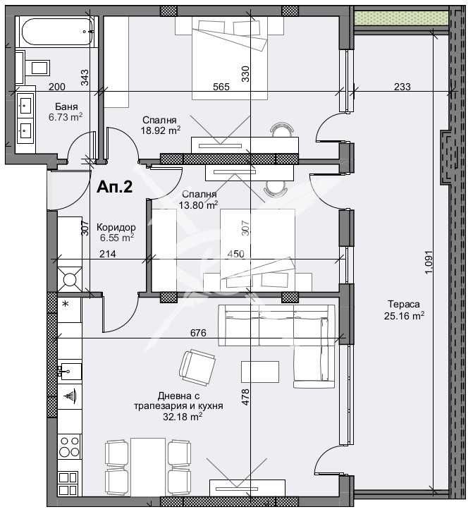 Тристаен апартамент в Пловдив, Кършияка - 140 кв.м за 966 €/кв.м - Снимка #1
