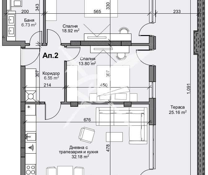 Тристаен апартамент в Пловдив, Кършияка - 140 кв.м за 1895 €/кв.м - Снимка #1
