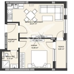 Двустаен апартамент в Пловдив, Христо Смирненски - 68 кв.м за 1324 €/кв.м - Снимка #1