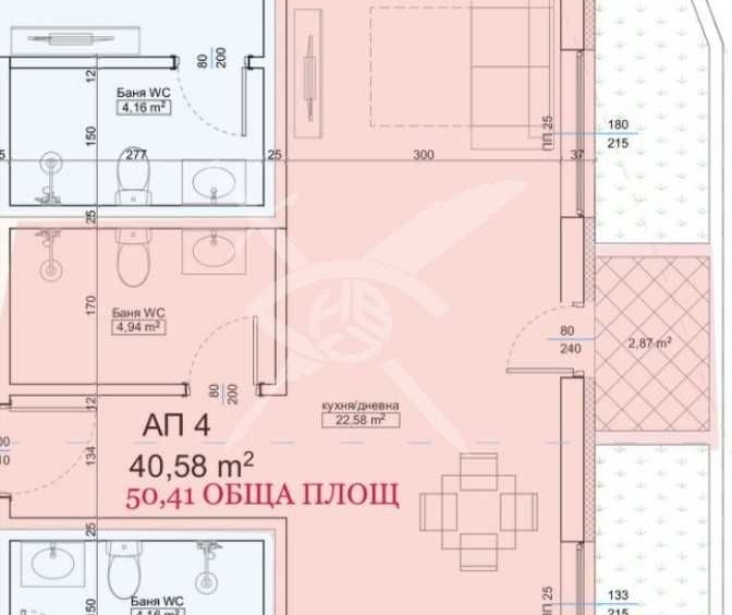 Едностаен апартамент в Приморско - 54 кв.м за 1491 €/кв.м - Снимка #1
