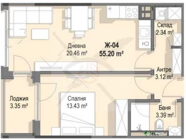 Двустаен апартамент в София, Кръстова вада - 65 кв.м за 1439 €/кв.м - Снимка #1